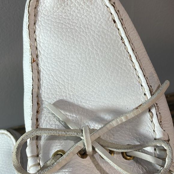 Zara men white boat shoes leather size 9 made in Portugal - Picture 15 of 17